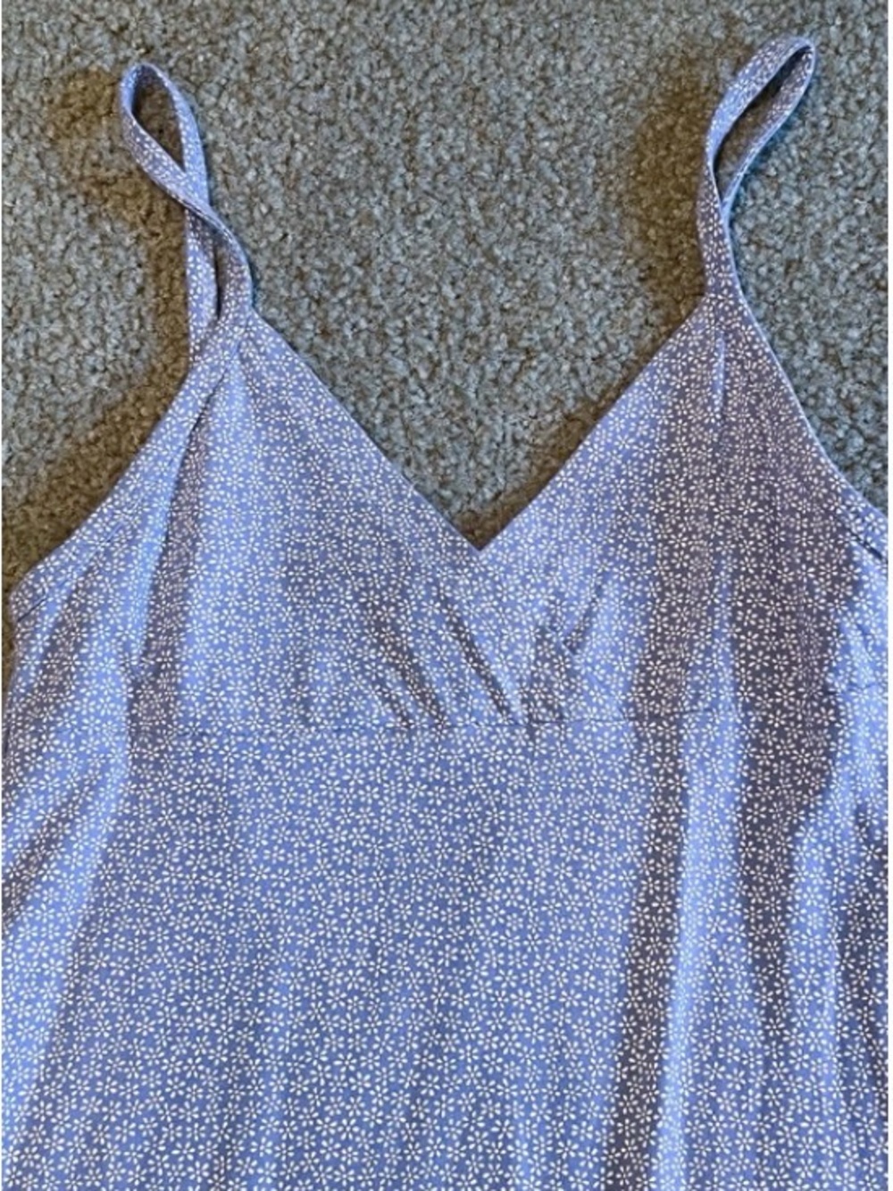 Brandy Melville Light Blue Floral Slip Dress (v)